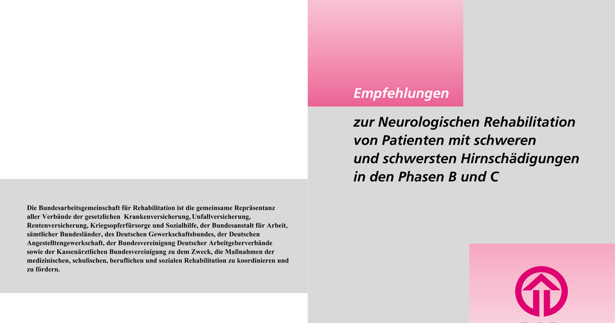 Bar Empfehlung Neurologische Reha Phasen B Und C Fragdenstaat