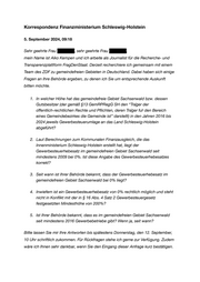 Finanzministerium SH Mailverkehr