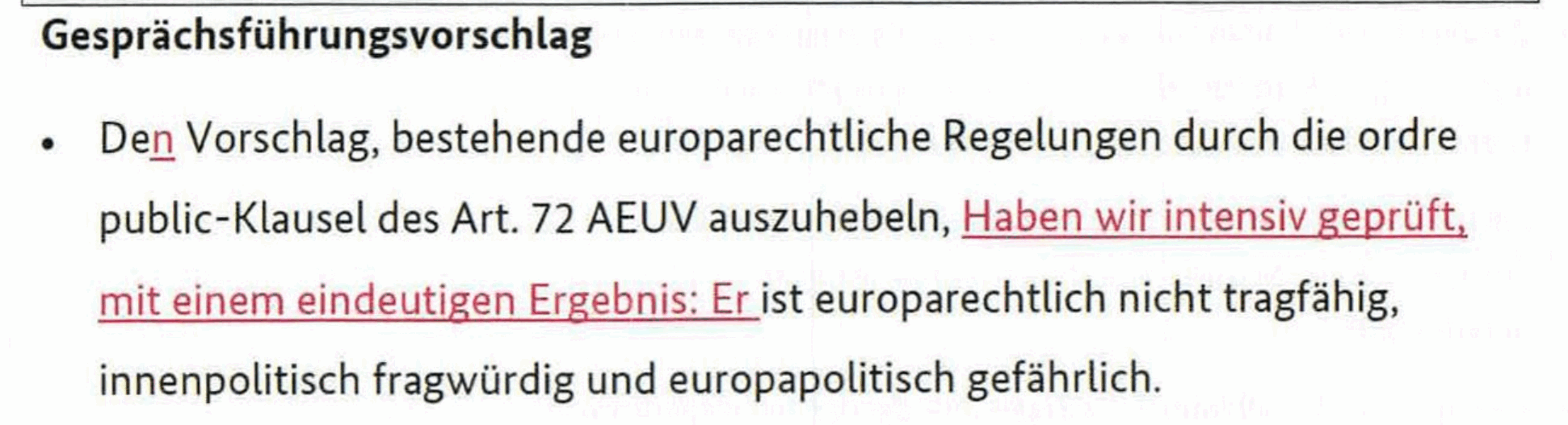 „Europarechtlich nicht tragfähig“
