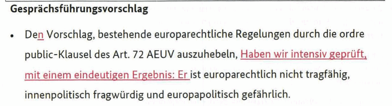 „Europarechtlich nicht tragfähig“
