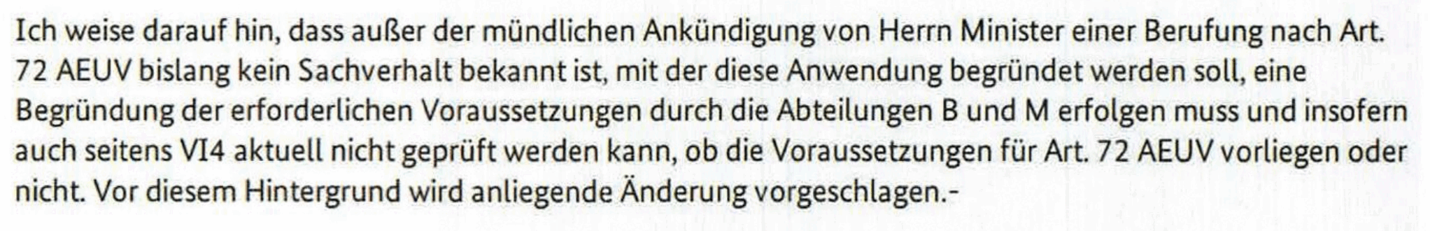 „Bislang kein Sachverhalt bekannt“