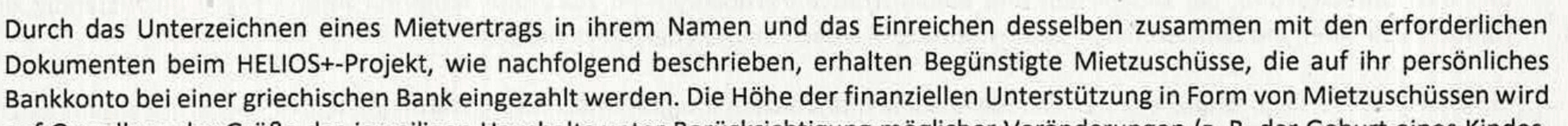 Voraussetzungen für Mietzuschüsse
