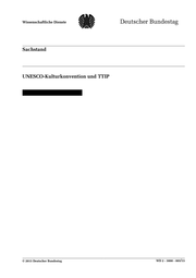 WD 2 - 005/15 UNESCO-Kulturkonvention und TTIP