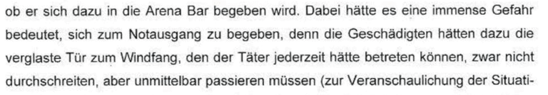 Einschätzung zum Notausgang