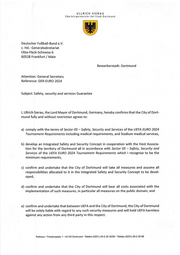 Dortmund Safety and Security Guarantees