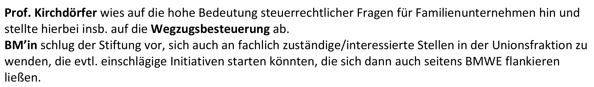 Initiative der Unionsfraktion "Flanke"
