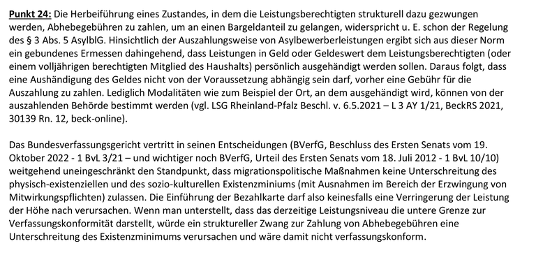 Rechtliche Einschätzung