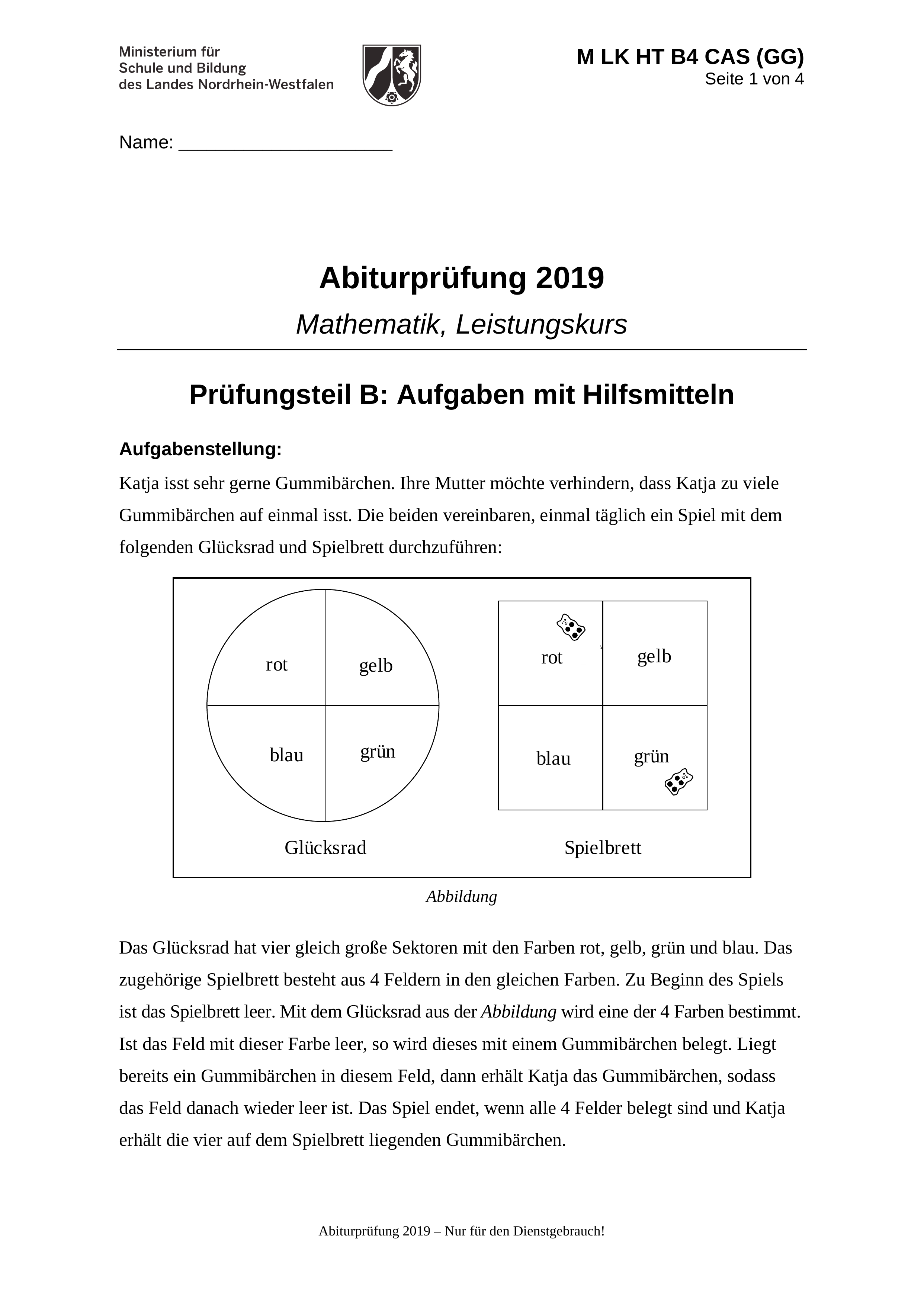 Pädagogik Abitur Klausuren Nrw Abiklausur M-LK (CAS) 2019 - FragDenStaat