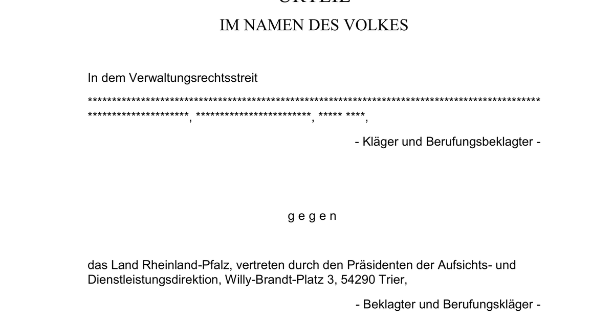 Oberverwaltungsgericht Rheinland-Pfalz 8 A 10267-06 - FragDenStaat