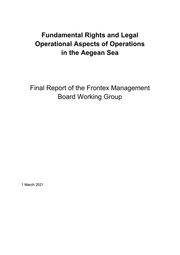 Fundamental Rights and Legal Operational Aspects of Operations in the Aegean Sea