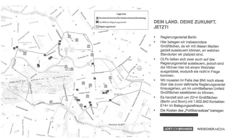 Plakate im Berliner Regierungsviertel