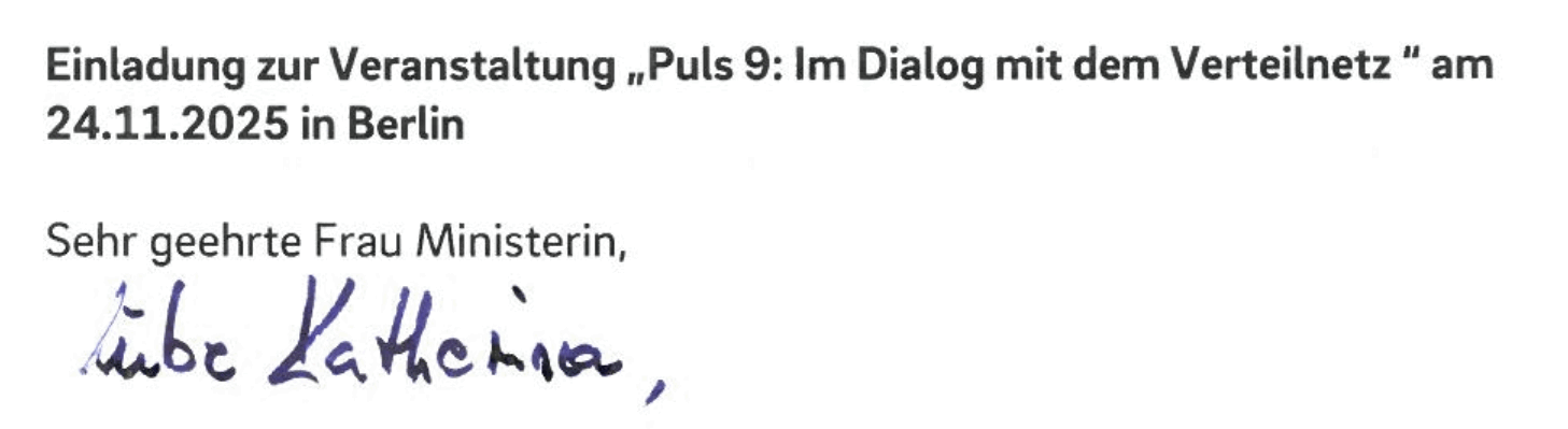 „Liebe Katherina“
