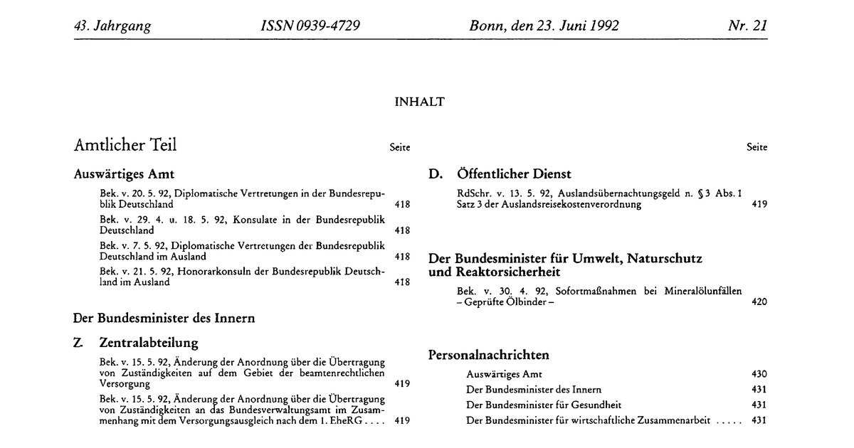 GMBl Nr. 21 1992 - FragDenStaat