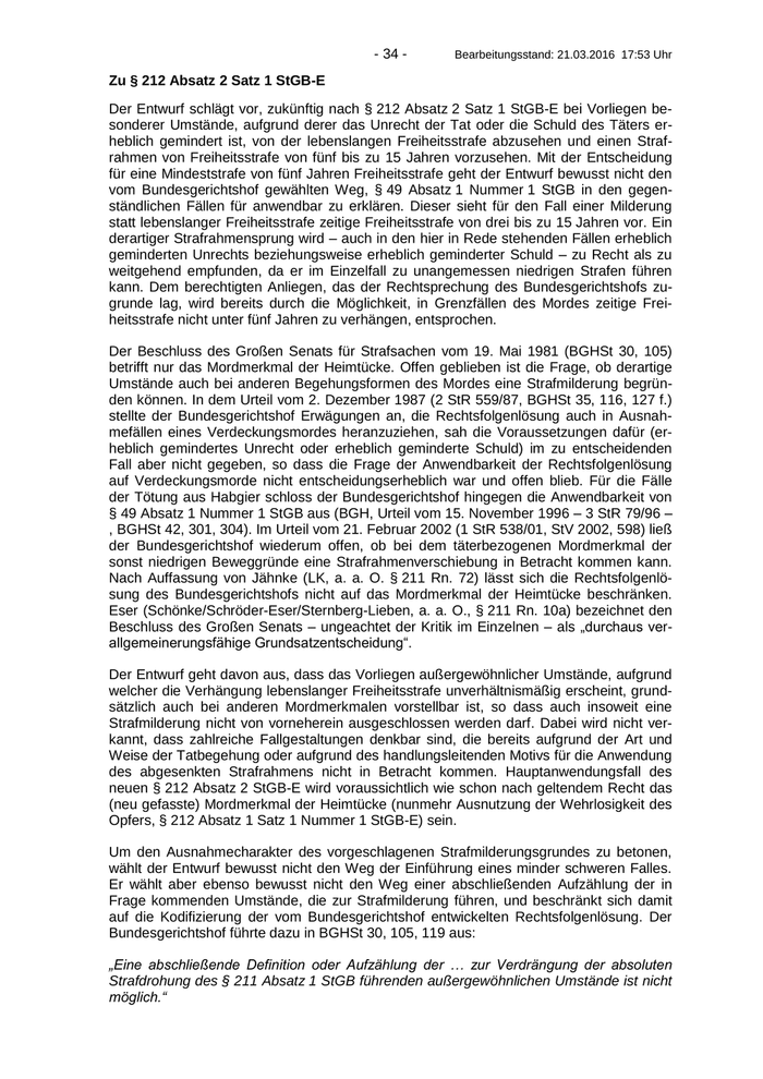 Entwurf eines Gesetzes zur Reform der Ttungsdelikte - FragDenStaat