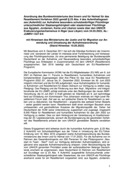 Seite 1 – BMI 24.03.22 Aufnahmeanordnung Resettlement mit Hinweisen des JuM