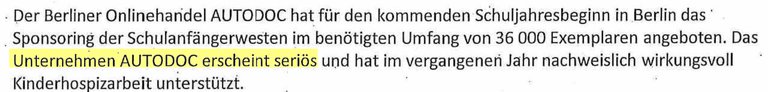 Interne Prüfung von Autodoc in der Berliner Verwaltung